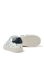 Kids Ivory Leather Logo Trainers